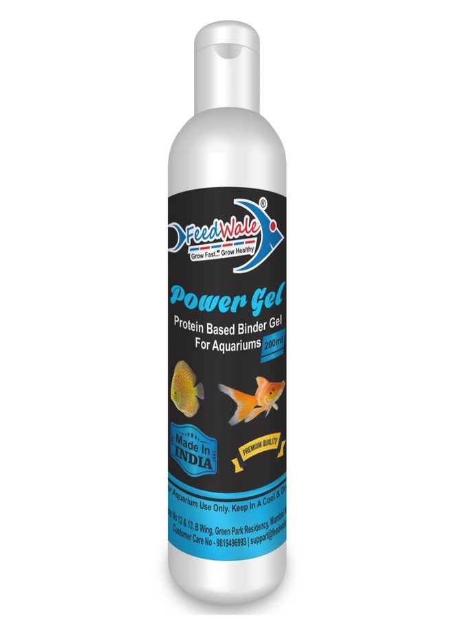 FeedWale Aquarium Power Gel 200ml Protein Binder Gel for Fish Food | Mix Medicines, Probiotics & Supplements Easily | Improves Absorption, Reduces Food Wastage | for All Aquarium Fishes - Image 1