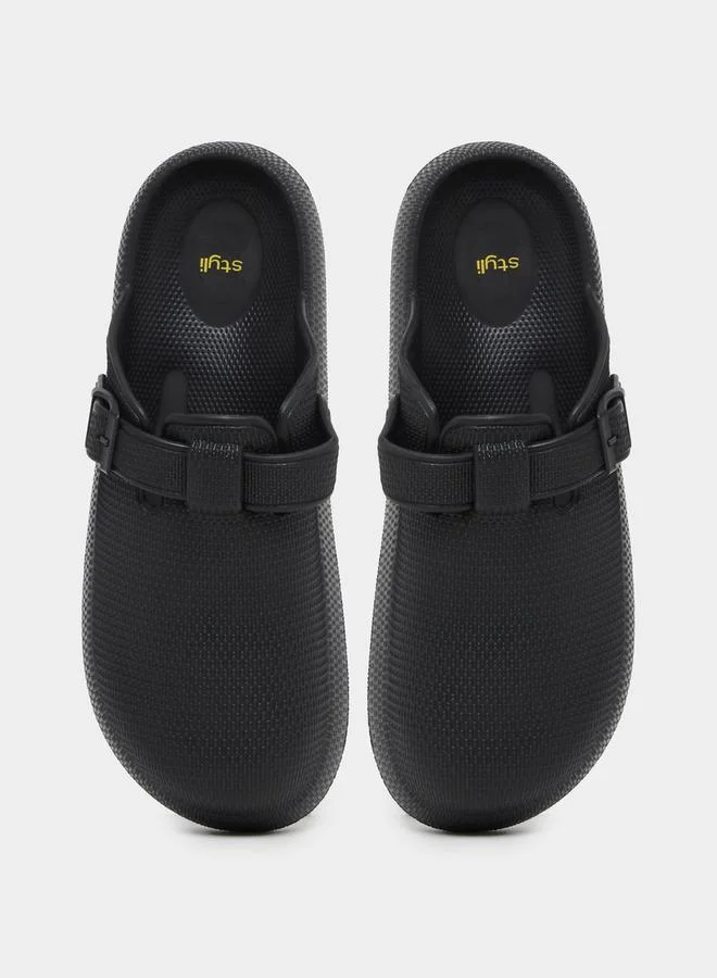 Styli Buckle Slip On Sandals