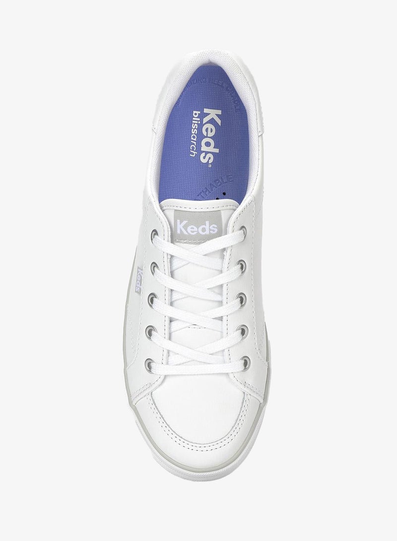 Keds Women's Center III Lace Up Leather Casual Sneaker White - Image 5