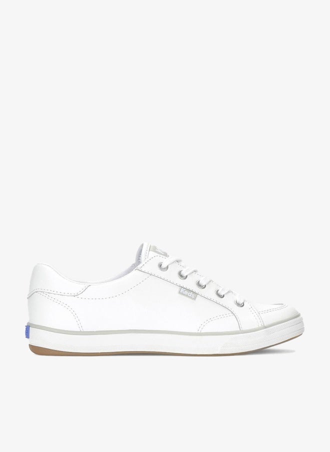 Keds Women's Center III Lace Up Leather Casual Sneaker White - Image 1