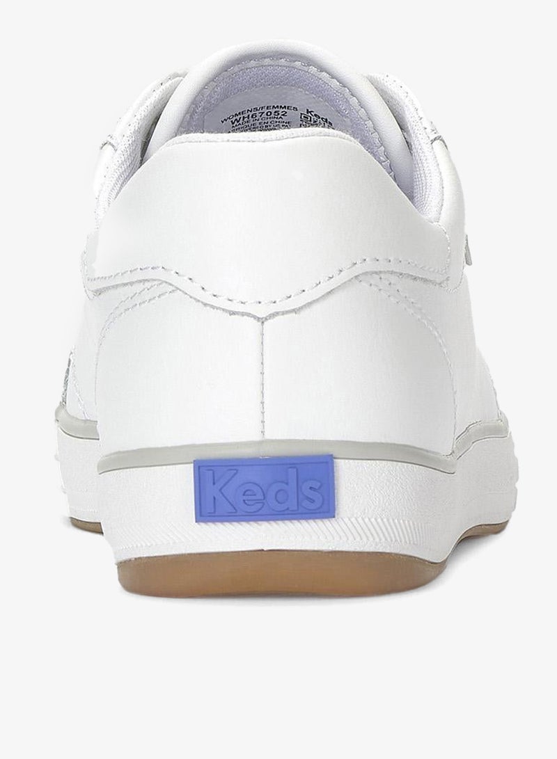 Keds Women's Center III Lace Up Leather Casual Sneaker White - Image 2