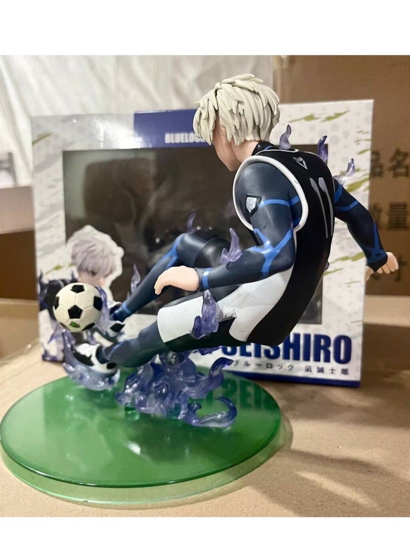 Blue Lock Shirogane Ryo 11 Anime Figure Model — 18cm High with Special Effects Scene, Ideal for Wholesale and Collecting  - Image 4