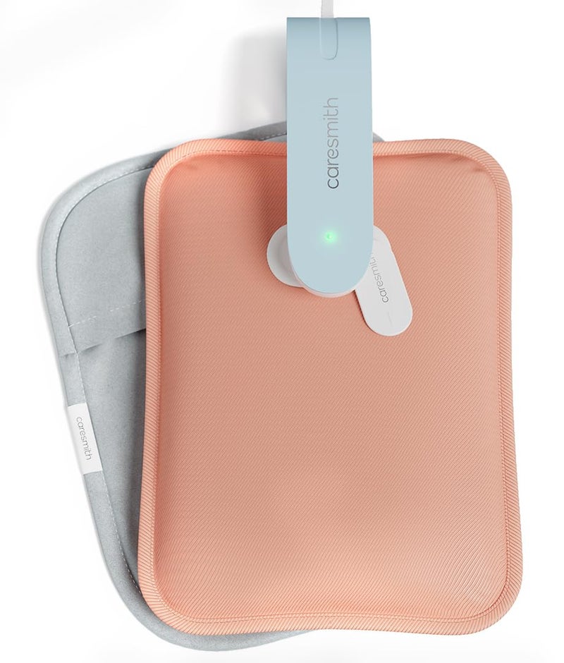CARESMITH حقيبة الماء الساخن الكهربائية Eon Premium | وسادة تسخين بتقنية عزل مزدوجة من السيليكون | 6 طبقات من الحماية (وردي لؤلؤي) - Image 1
