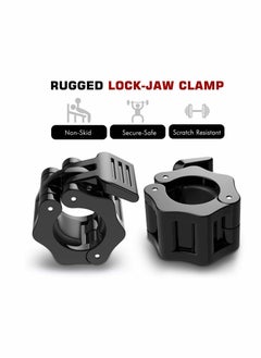 Y&D Barbell Clamps Collars, Quick Release Pair of Locking Professional Olympic Weight Locks Collar Clips Great for Workout, Weightlifting, Fitness & Strength Training（Black）  - Image 2