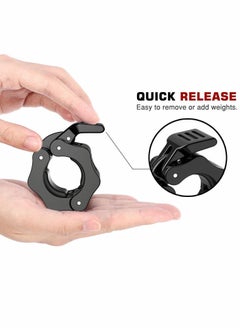 Y&D Barbell Clamps Collars, Quick Release Pair of Locking Professional Olympic Weight Locks Collar Clips Great for Workout, Weightlifting, Fitness & Strength Training（Black）  - Image 3