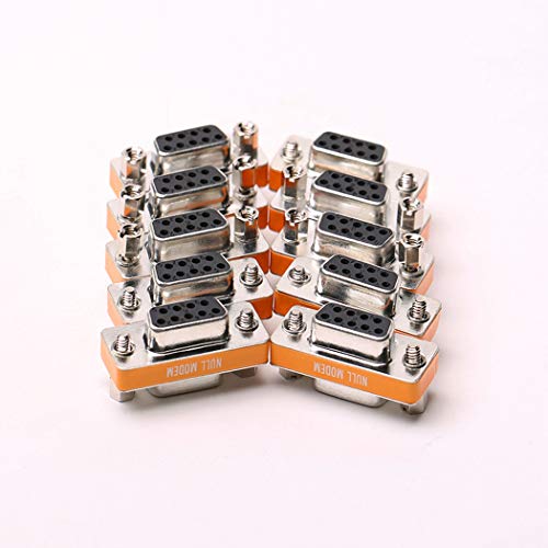 Arnorin DB9 Null Modem Female to Female Slimline Data Transfer Serial Port Adapter 10 Pack - Image 5