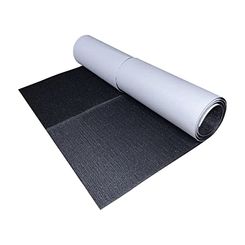 Baiann 6 inch x 3 ft Adhesive Hook and Loop Strips Tape Sticky Back Fastener Heavy Duty Patch Nylon Fastener Interlocking Straps for Home Car School Office Crafts (Black-1 Yard) - Image 1