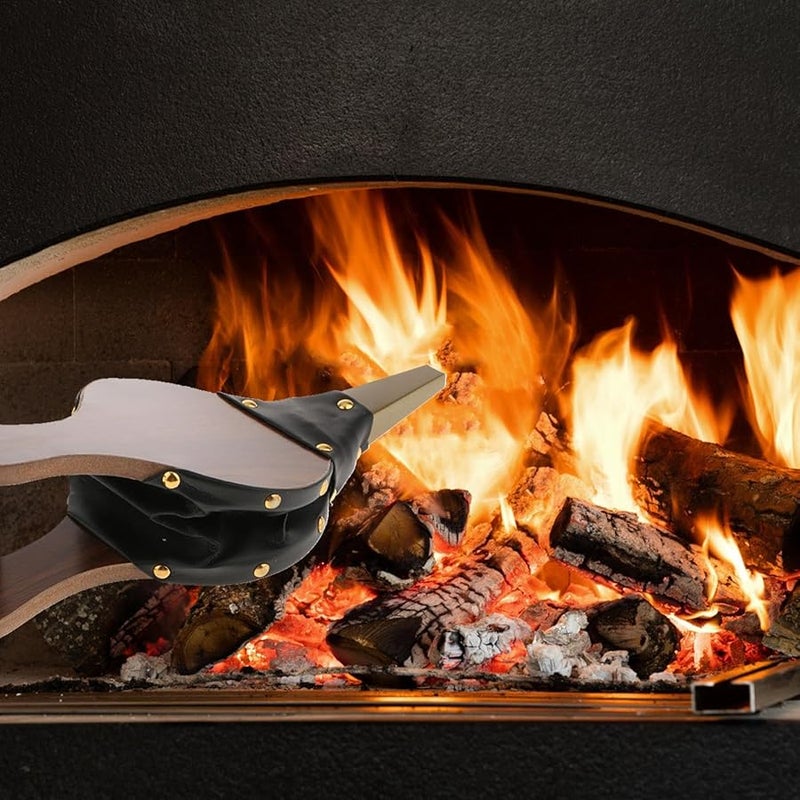 Black Fireplace Bellows 14 Inch Cast Iron Nozzle Handheld Fire Starter Tool - Image 4