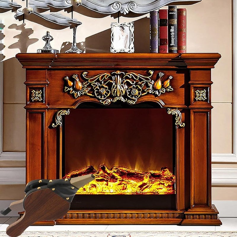 Black Fireplace Bellows 14 Inch Cast Iron Nozzle Handheld Fire Starter Tool - Image 5