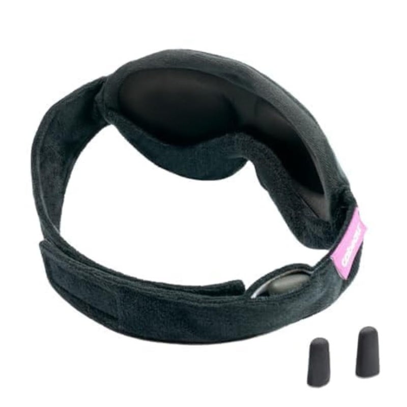 Cabeau Midnight Magic Sleep Mask â€“ Adjust Padded Nose Strip to Block or Blackout Light - for Home and Travel - Soft Plush Fabric â€“ Eye Liners Keep Fabric Away from Eyelids - Memory Foam Earplugs - Image 1