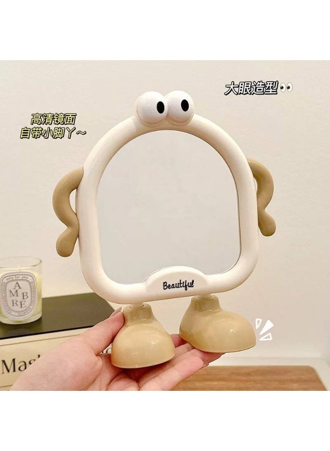 Stylish Mirror with Frame, Plastic Cute Decorative Eyes for Portable Vanity Mirror for Dorm, Office. - Image 3