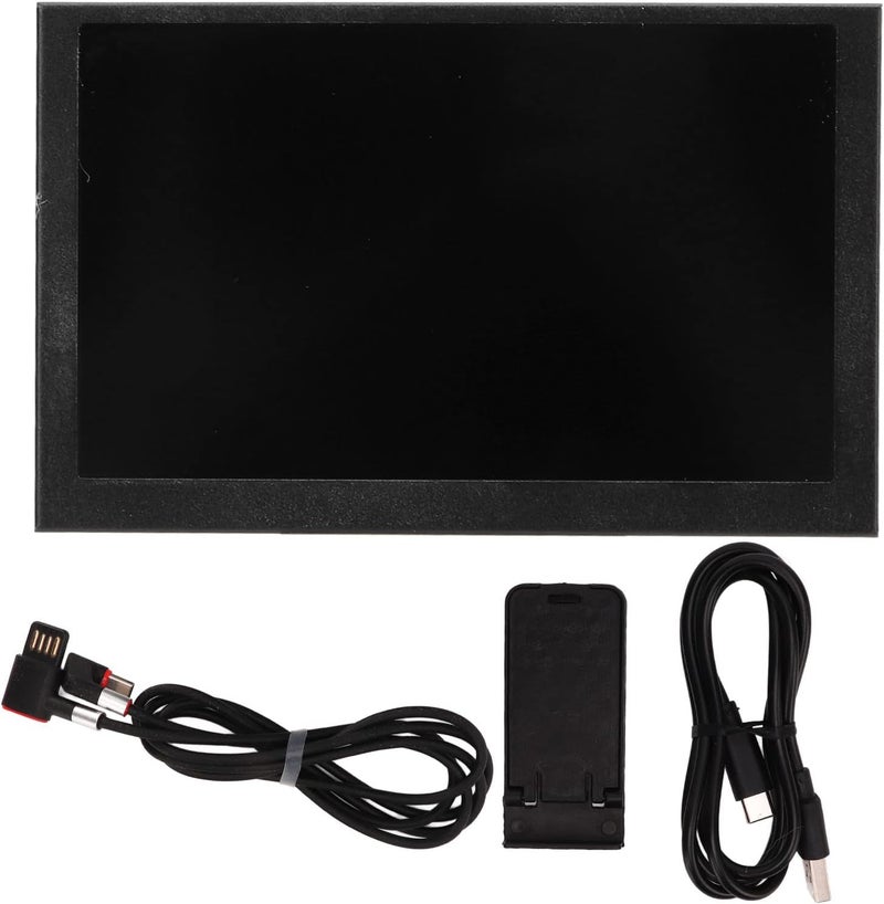 5in IPS Monitor Display Screen, Black Mini Chassis USB Interface Combination Set - Full Viewing Angle, Rotatable Design, Clear Video for Portable Use (Black) - Image 1