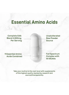 DEAL SUPPLEMENT Essential Amino Acids (Eaa) 2000Mg Per Serving, 300 Capsules – Unflavored - 9 In 1, All Bcaas (Branched-Chain Aminos) – Lean Muscle Support & Natural Pre Workout Supplement  - Image 3