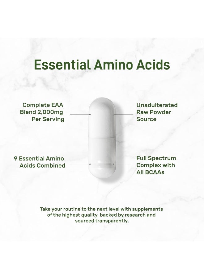 DEAL SUPPLEMENT Essential Amino Acids (Eaa) 2000Mg Per Serving, 300 Capsules – Unflavored - 9 In 1, All Bcaas (Branched-Chain Aminos) – Lean Muscle Support & Natural Pre Workout Supplement  - Image 3