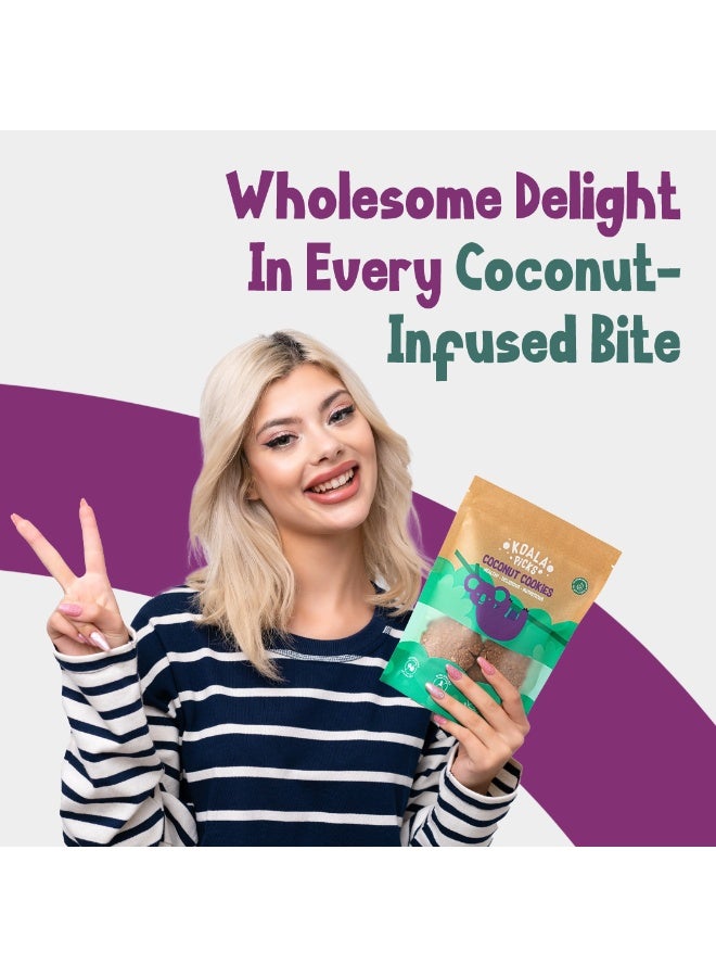 Koala Picks 6pcs Coconut Cookies – Healthy Snack for Kids & Adults – No Preservatives – Made with Coconut, Oats & Date Powder – 3 Packs of 2 Cookies – Nutritious Biscuits for Lunchbox - Image 4
