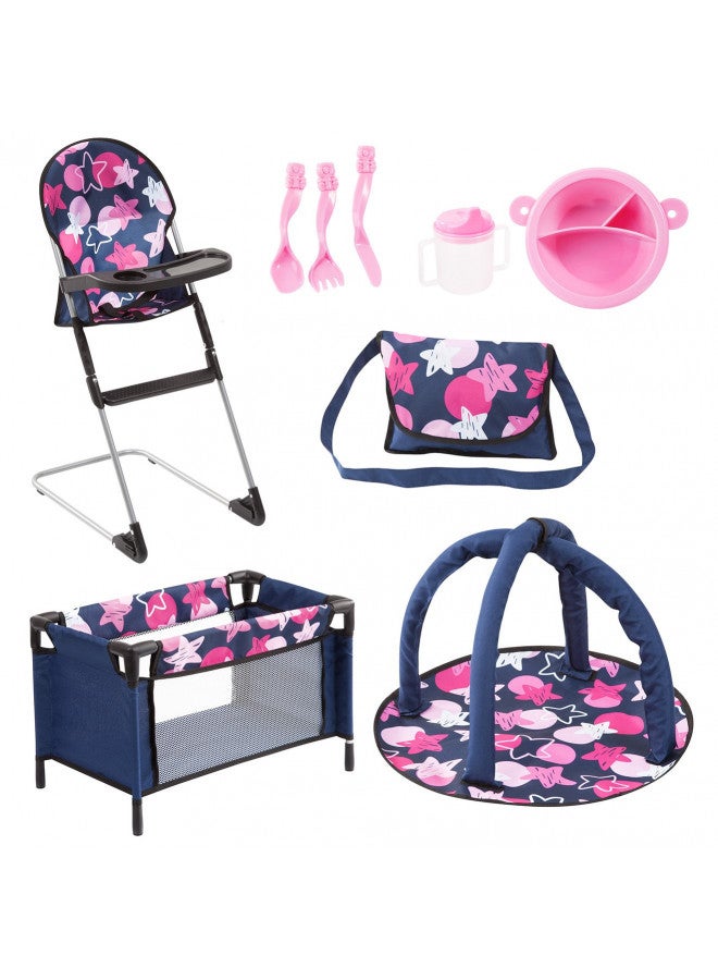 Bayer Travel Bed Doll Accessory Set 9 in 1 - Image 1