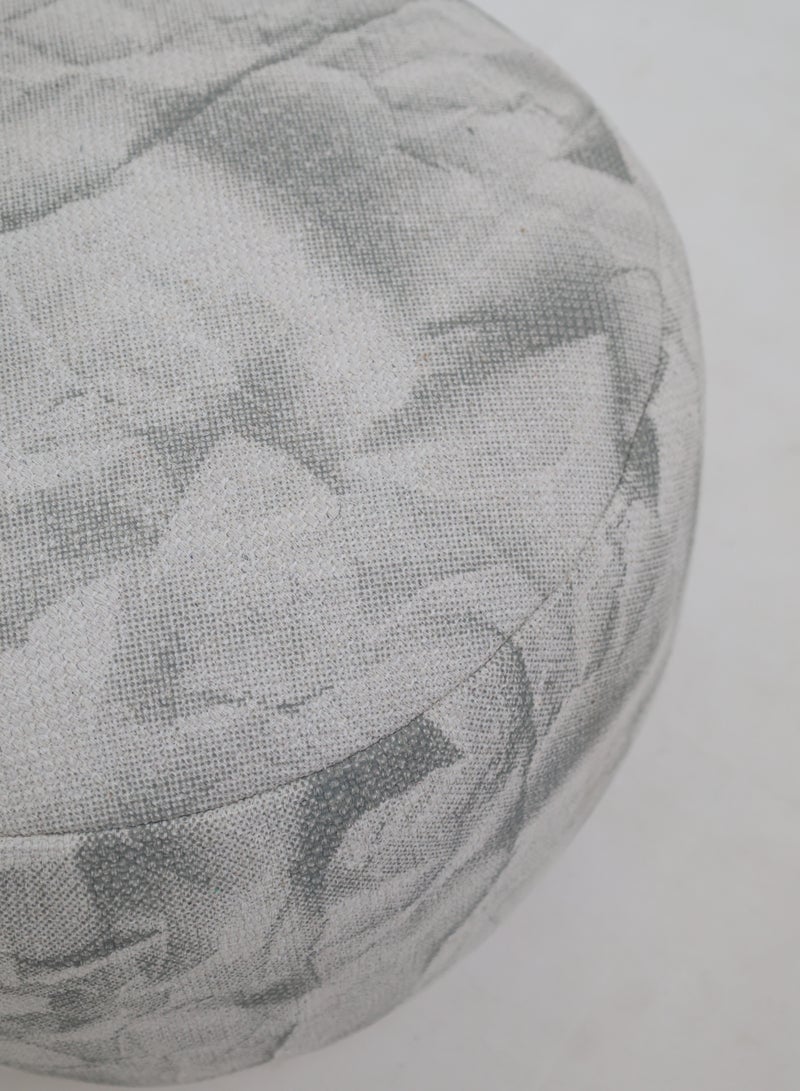 Ramsha Grey Color Decor Pouf for living room– PF-182 (50x50x30cm) - Image 3