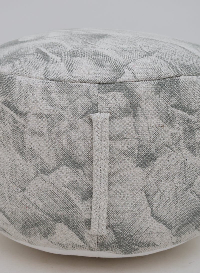 Ramsha Grey Color Decor Pouf for living room– PF-182 (50x50x30cm) - Image 2