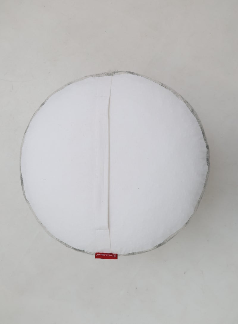 Ramsha Grey Color Decor Pouf for living room– PF-182 (50x50x30cm) - Image 4