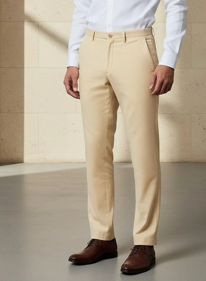 Slim Fit Flexi Waist Trousers