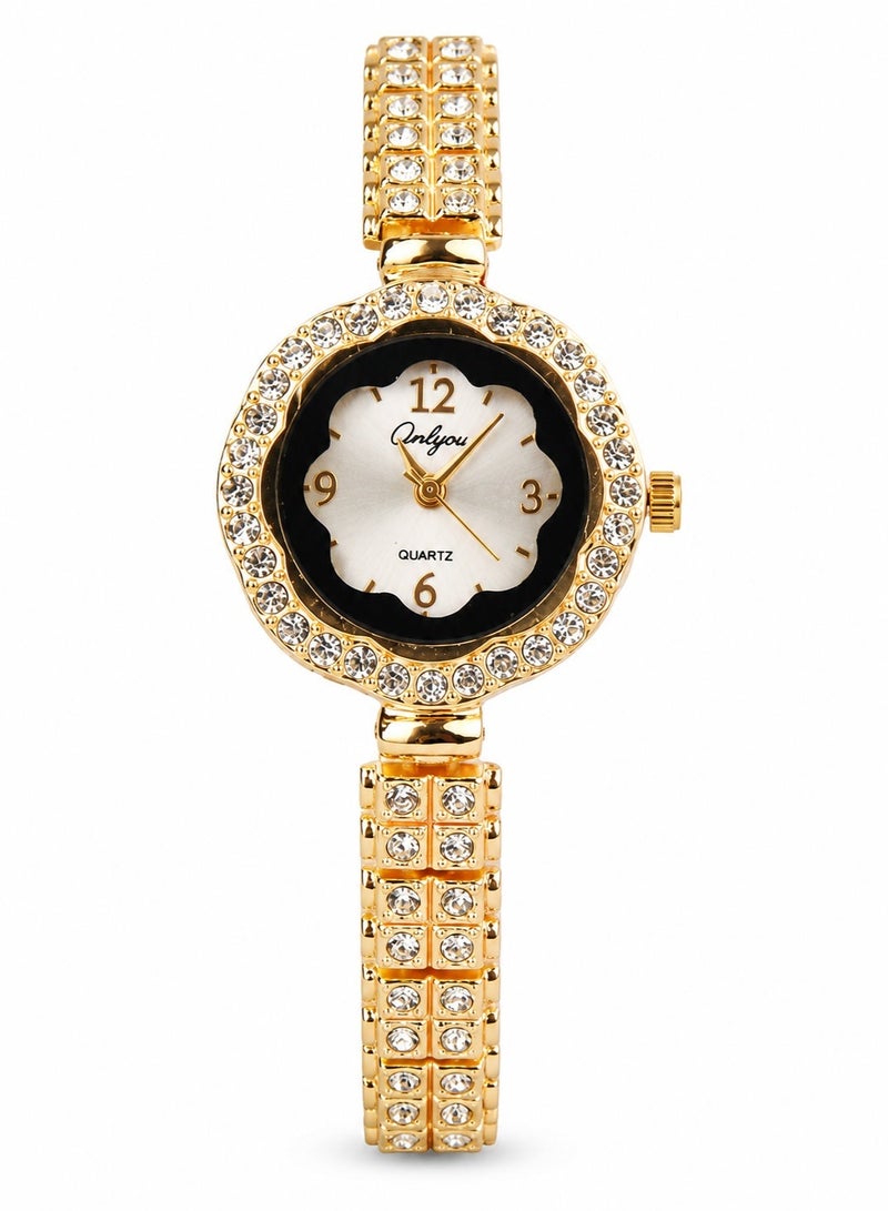 Onlyou Women’s Casual Watch - Gold Color - Stainless Steel Material - Image 1