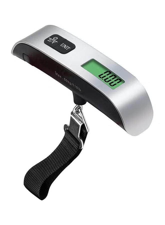 LCD Display Portable Digital Luggage Weighing Scale Black/Silver - Image 2