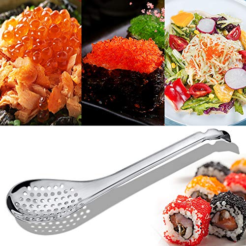 LINALL Spherification Spoon - Set of 2 Stainless Steel Spherification Spoon Molecular Mixologist Slotted Bar Spoon Kitchen - KICW0071 (Silver) - Image 5