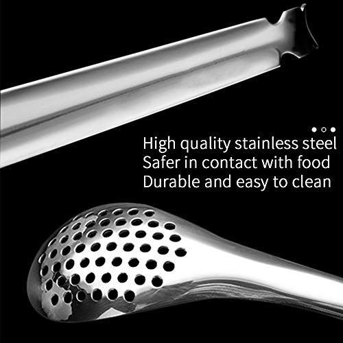 LINALL Spherification Spoon - Set of 2 Stainless Steel Spherification Spoon Molecular Mixologist Slotted Bar Spoon Kitchen - KICW0071 (Silver) - Image 3