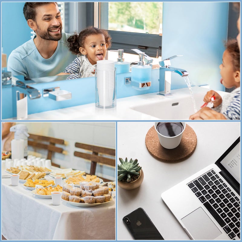 VITVITI أكواب غسول الفم من فيتفيتي 30 عبوة  أكواب ورقية قهوة سعة 3.7 أونصة  أكواب صغيرة لغسول الفم/المشروبات الساخنة والباردة/الشاي  بيضاء - Image 3