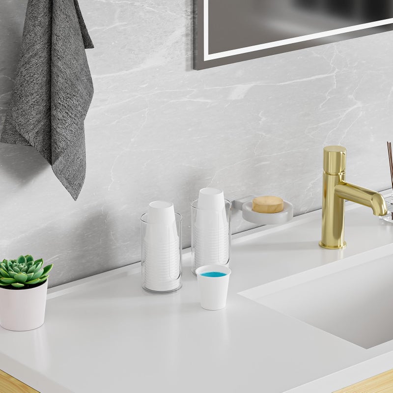 VITVITI أكواب غسول الفم من فيتفيتي 30 عبوة  أكواب ورقية قهوة سعة 3.7 أونصة  أكواب صغيرة لغسول الفم/المشروبات الساخنة والباردة/الشاي  بيضاء - Image 4