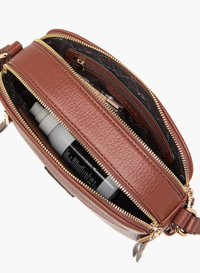 سيليست Women Textured Crossbody Bag with Zip Closure and Adjustable Strap
