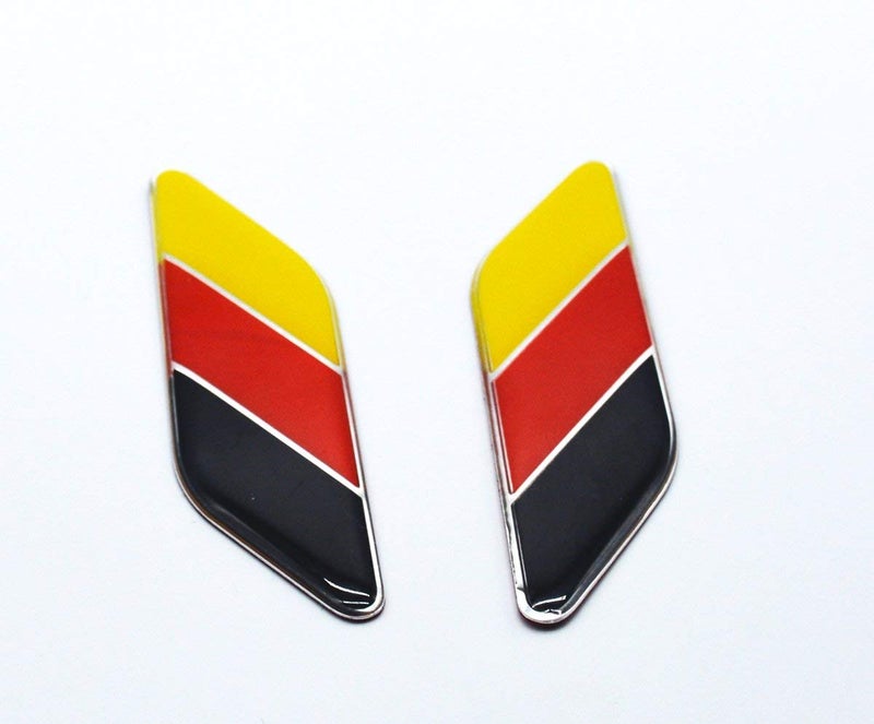 EmbRoom GERMANY FLAG Car Side Fender Skirt Emblem Badge Car Sticker Decal (Black/Red/Orange) - Image 2