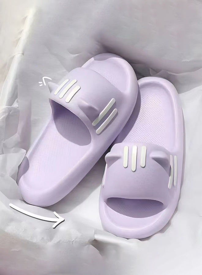 DUNISO شباشب للنساء، صندل منزلق سريع الجفاف مع نعل سميك غير قابل للانزلاق، شباشب استحمام ناعمة مفتوحة عند الأصابع، صنادل سبا وحمام سباحة وصالة الألعاب الرياضية للداخل والخارج - Image 3