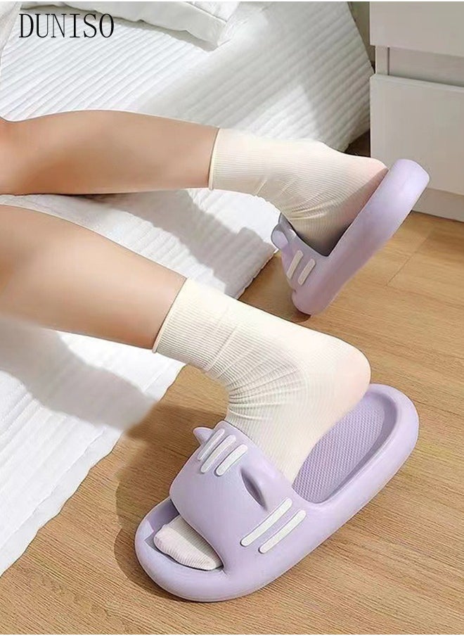 DUNISO Slippers for Women Quick Drying Slide Sandal with Thick Sole Non-Slip Soft Shower Slippers Open Toe Spa Bath Pool Gym House Sandals for Indoor & Outdoor  - Image 3