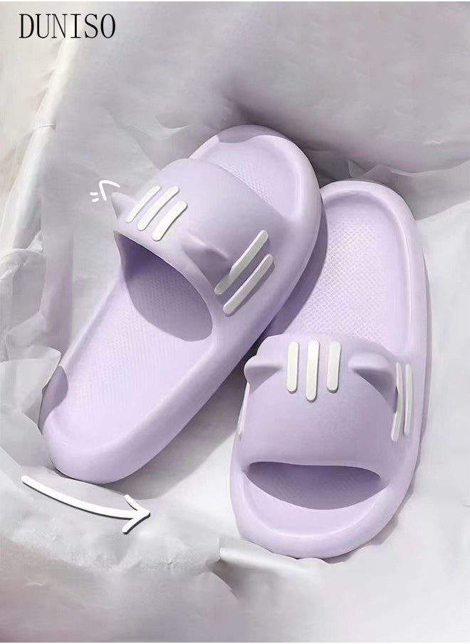 DUNISO Slippers for Women Quick Drying Slide Sandal with Thick Sole Non-Slip Soft Shower Slippers Open Toe Spa Bath Pool Gym House Sandals for Indoor & Outdoor  - Image 4