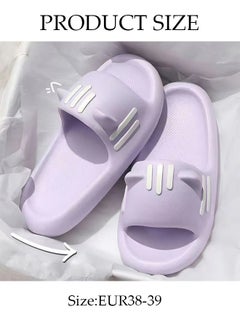 DUNISO Slippers for Women Quick Drying Slide Sandal with Thick Sole Non-Slip Soft Shower Slippers Open Toe Spa Bath Pool Gym House Sandals for Indoor & Outdoor  - Image 2