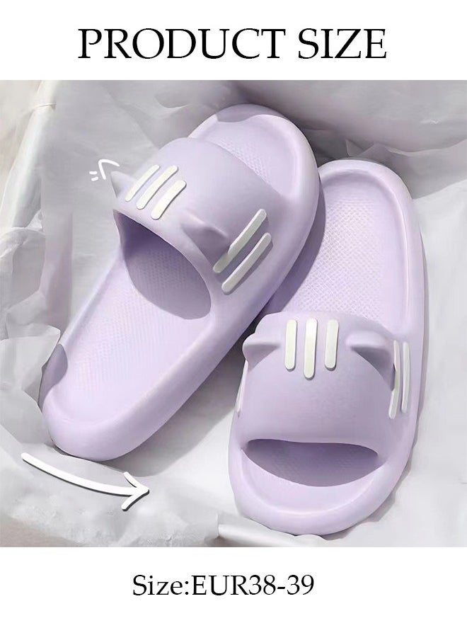 DUNISO Slippers for Women Quick Drying Slide Sandal with Thick Sole Non-Slip Soft Shower Slippers Open Toe Spa Bath Pool Gym House Sandals for Indoor & Outdoor  - Image 2