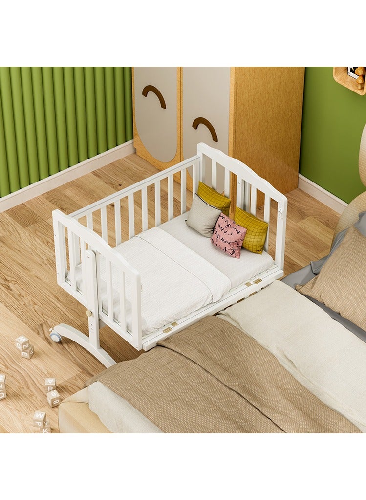 سرير هندول خشبى للاطفال هزاز بتصميم مميز و جديد مع كفرات و ناموسية 90×45سم - Image 5