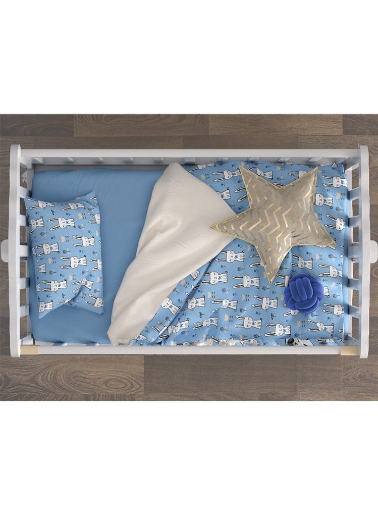 سرير هندول خشبى للاطفال هزاز بتصميم مميز و جديد مع كفرات و ناموسية 90×45سم - Image 3