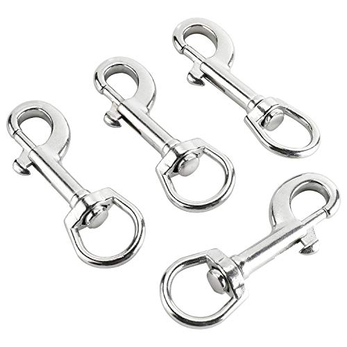 Yaegoo 4 Pack 316 Stainless Steel Swivel Eye Bolt Trigger Snap Hooks 3-1/2'' Marine Grade Single Ended Flagpole Snap Clips for Scuba Diving/Pet Leash/Keychain/Tarp Covers - Image 2