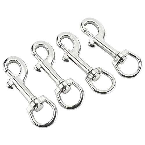 Yaegoo 4 Pack 316 Stainless Steel Swivel Eye Bolt Trigger Snap Hooks 3-1/2'' Marine Grade Single Ended Flagpole Snap Clips for Scuba Diving/Pet Leash/Keychain/Tarp Covers - Image 1