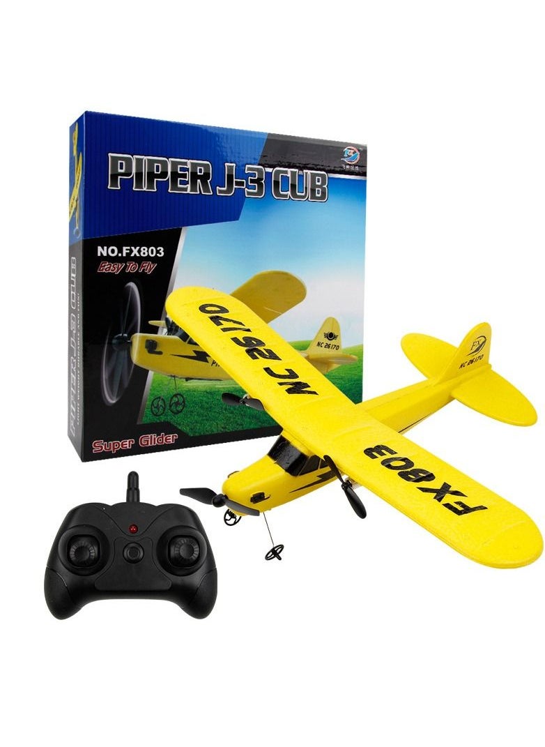 AROAQ RC Foam Aircraft Remote Control Airplane Foam Toys for Children FX803 With Box Yellow  - Image 1
