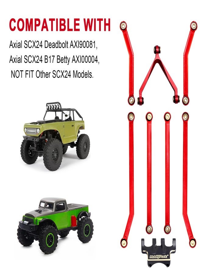 HobbyPark Aluminum Links Y-Link & Brass Link Mounts for Axial SCX24 Deadbolt B17 1/24 Crawler Car Upgrades - Image 3