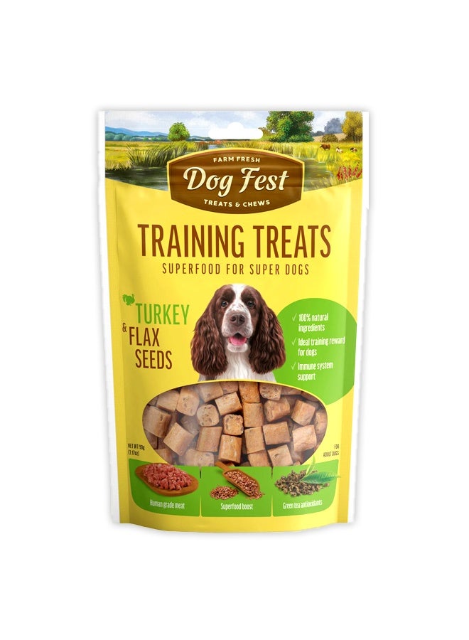 Dog Fest Training Treats Turkey And Flax Seeds - 90G - Image 1