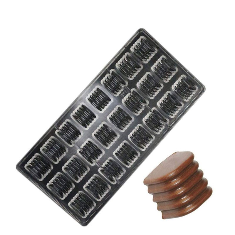 Polycarbonate Chocolate Mold DIY Handmade Chocolate Candy Mould Pastry Tools Bakeware Thread Cylinder 19352