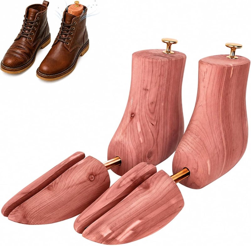 ZAMQIU Cedar Boot Trees for Men - Maintain Shape for Chelsea, Chukkas, Short Dress & Work Boots -Gift for Boot Lovers - Image 1
