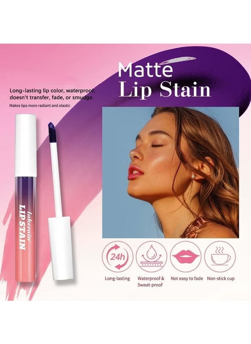 lakerain New Peel Off Lip Stain,3 Colors Peel Off Lip Stain Lip Tint Set, Long Lasting Peel Reveal Lip Stain, Matte Nude, Nonstick Cup, Peel-Off Lip Gloss Mask Tint Pack Celebrating Beauty for Women and Girls  - Image 2