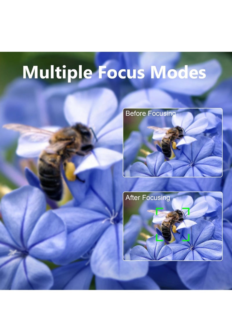 5K Vlogging Camera with 75MP Digital Camera, 3'' Flip Screen, 18X Digital Zoom. Gift Compact Anti Shake Camera for Live Streaming Travel Photography. 128GB SD Card included. - Image 5