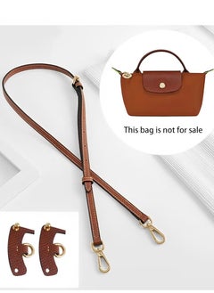 SänHahn Genuine Leather Purse Straps - Adjustable Shoulder Strap for Mini Bags - Brown  - Image 1
