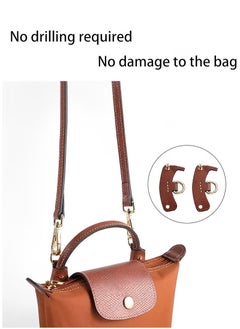 SänHahn Genuine Leather Purse Straps - Adjustable Shoulder Strap for Mini Bags - Brown  - Image 2